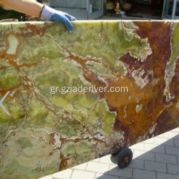 Φυσικό Onyx Μάρμαρο Πλάκα Πράσινη Κομψή Jade Stone
